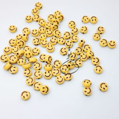 Yellow Emoji Beads | Kharazito | Emoji Beads for Making DIY Bracelets | Emoji Beads for using in Necklace | مهره ایموجی دستبند | مهره لبخند ارزان قیمت