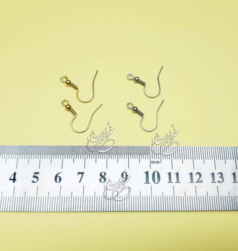 قفل گوشواره ، گوشواره میخی ، گوشواره عصایی استیل رنگ ثابت