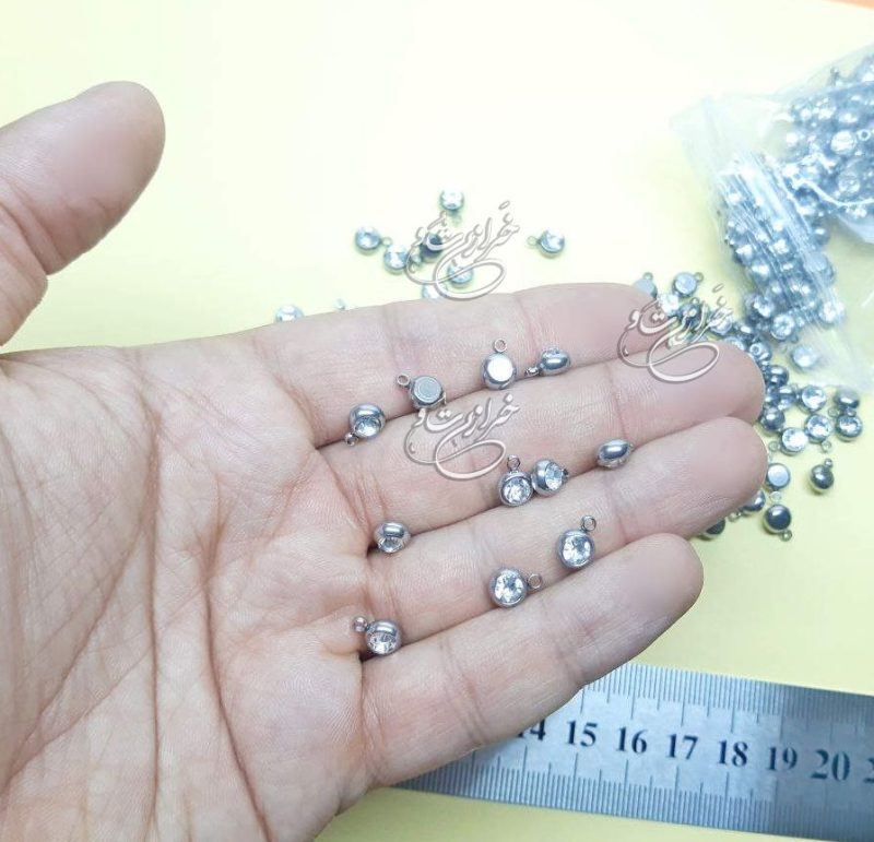 خرازیتو ، آویز استیل نگین ، خرازی آنلاین قم ، بدلیجات عمده خرازی