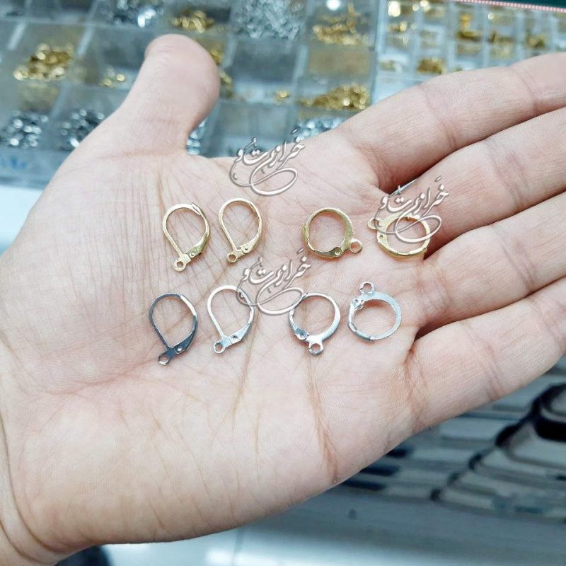 1404-08-09 - Fri - 200852 قفل گوشواره ، گوشواره میخی ، گوشواره عصایی استیل رنگ ثابت