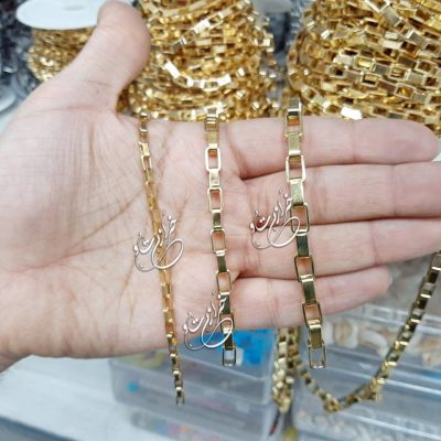 زنجیر استیل آجری | زنجیر آجری مردانه | زنجیر درشت مردانه | زنجیر مدل آجری استیل رنگ ثابت | زنجیر گردنبند و دستبند درشت | خرازی خرازیتو