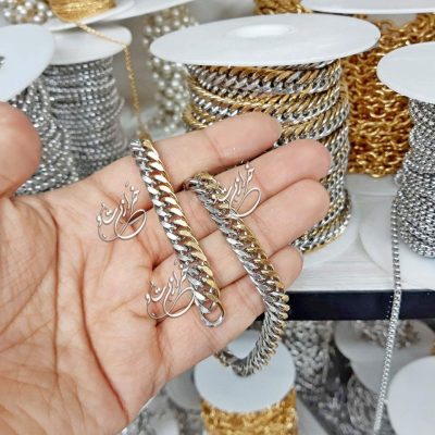 زنجیر استیل آجری | زنجیر آجری مردانه | زنجیر درشت مردانه | زنجیر مدل آجری استیل رنگ ثابت | زنجیر گردنبند و دستبند درشت | خرازی خرازیتو