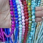 مروارید آبرنگی سایز بزرگ (10 میل) (حدود 80 مهره) - تصویر 2