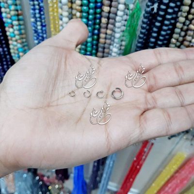 حلقه استیل نقره ای رنگ ثابت (بسته 50 عددی)