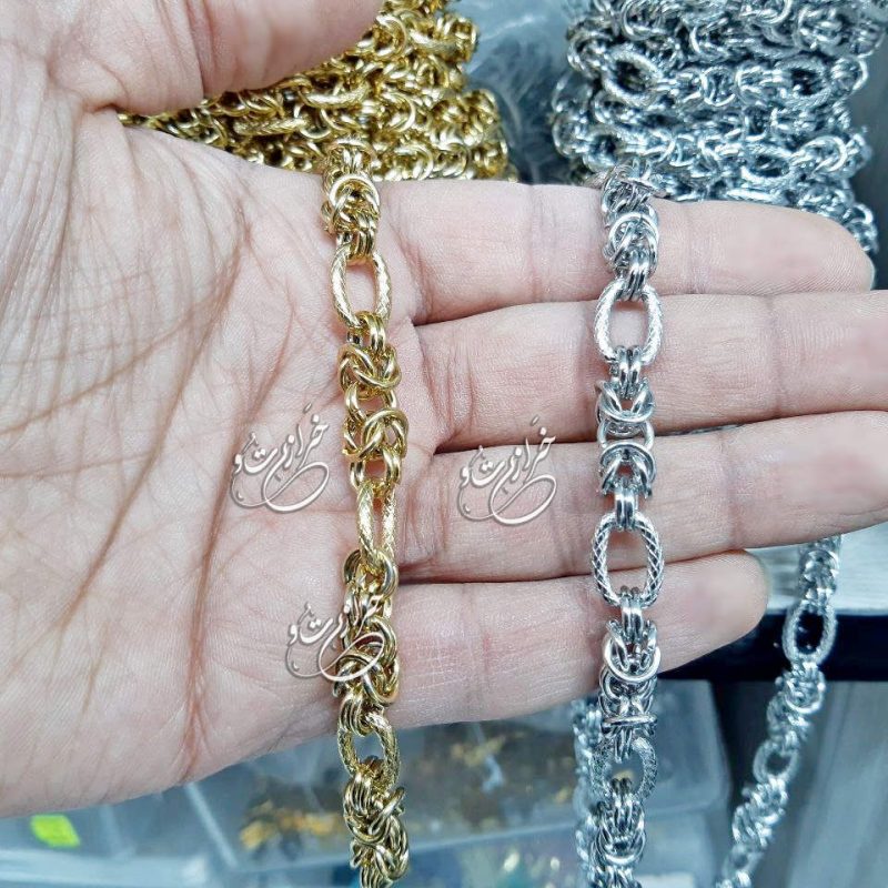 زنجیر استیل بیضی بافت (10 سانتیمتری) - تصویر 1