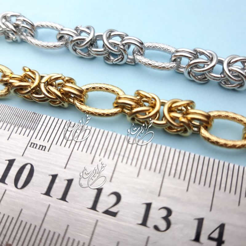 زنجیر استیل بیضی بافت (10 سانتیمتری) - تصویر 2