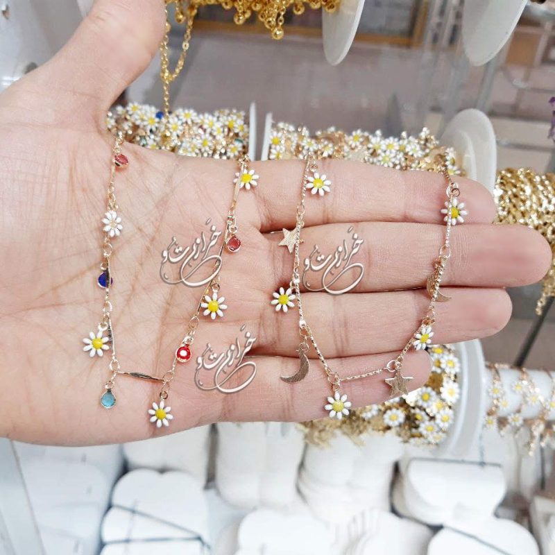 زنجیر برنجی بابونه آویز (واحد 10 سانتیمتری) - تصویر 1