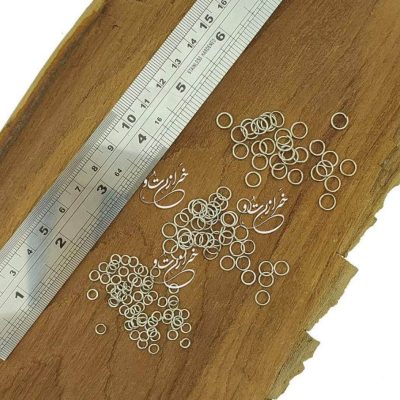 حلقه اتصال آهنی نقره ای (10 گرم)