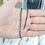 زنجیر استیل دیپلمات مشکی 0.8 (متری)